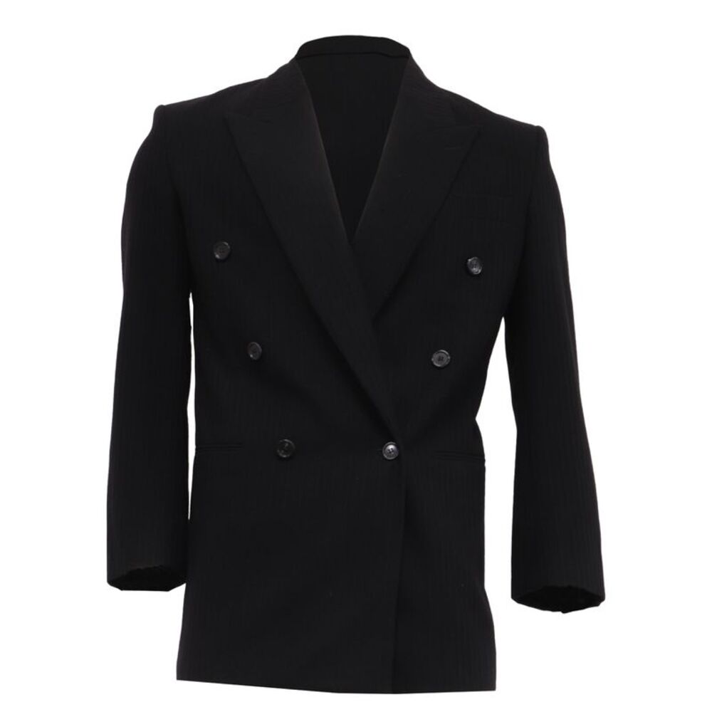 Saint Laurent Double-Breasted Blazer in Black Wool